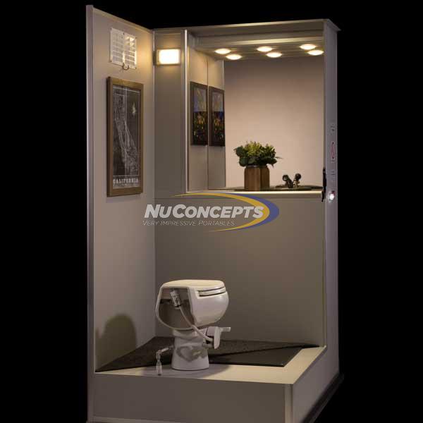 Our Roomiest Stand Alone Portable Restroom Interior