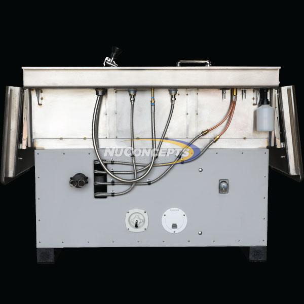 Portable hot and cold sink back