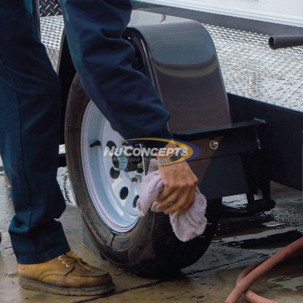 Portable Restroom Trailer Washing