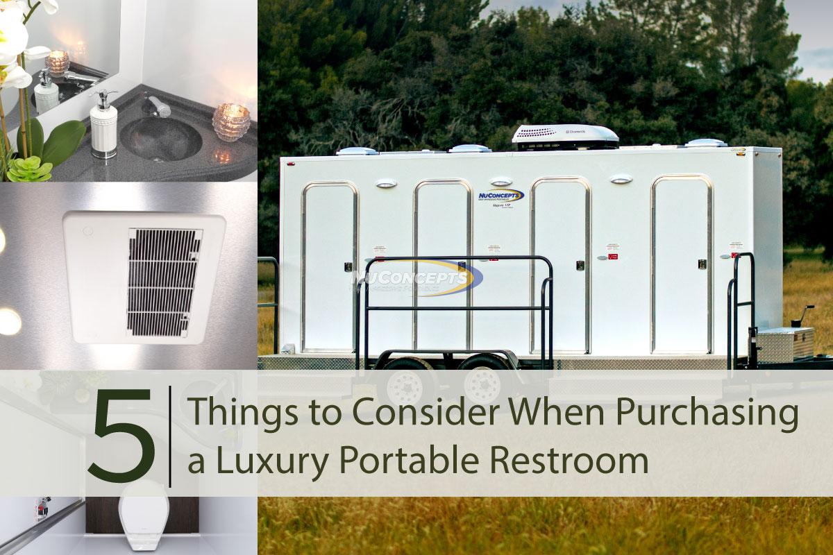 5 Things to Consider When Purchasing a Luxury Portable Restroom