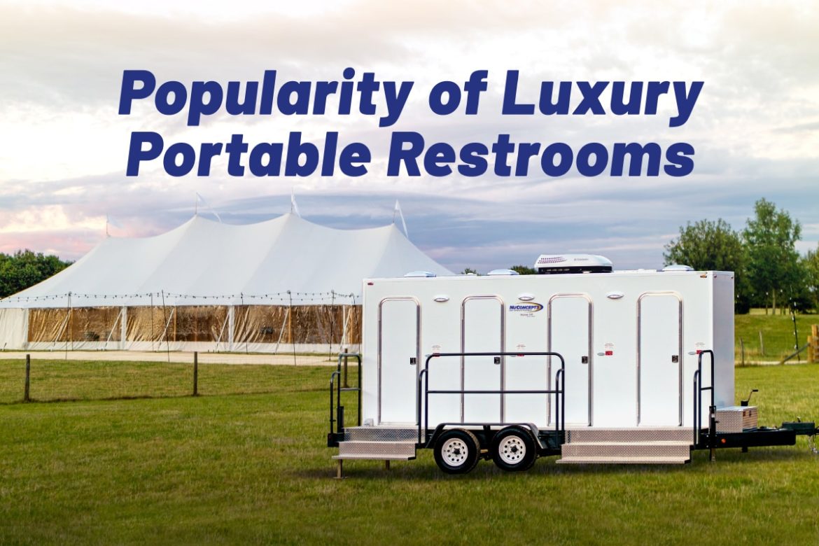 Luxury Portable Restroom in Field